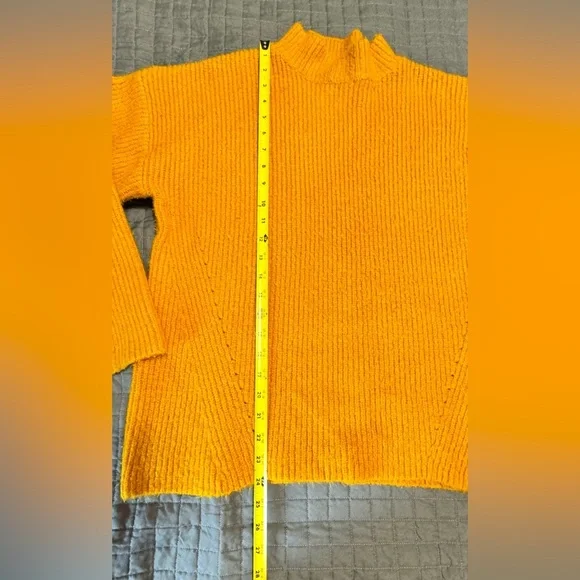 forever 21 oranger Ribbed Mock  turtleneck sweater - Picture 3 of 8